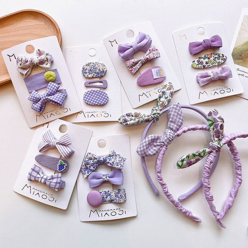 Kit Infantil de Presilhas Roxo