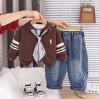 Conjunto Infantil 3 Peças Polo Gravatinha
