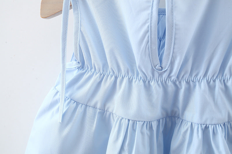 Vestido Infantil Verão Azul