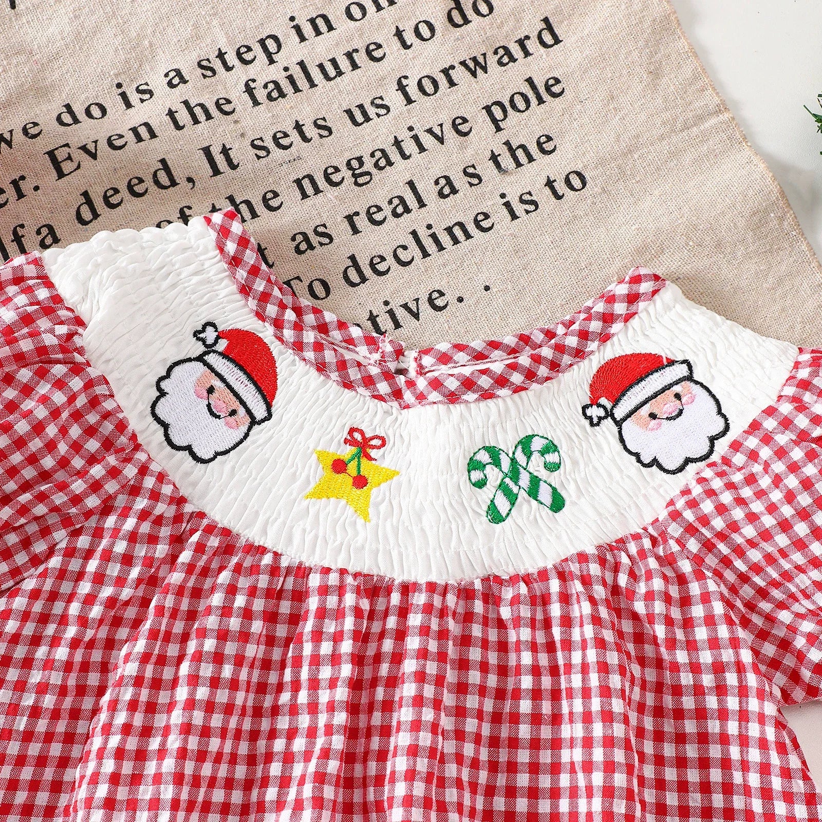 Vestido Infantil Xadrez Natal