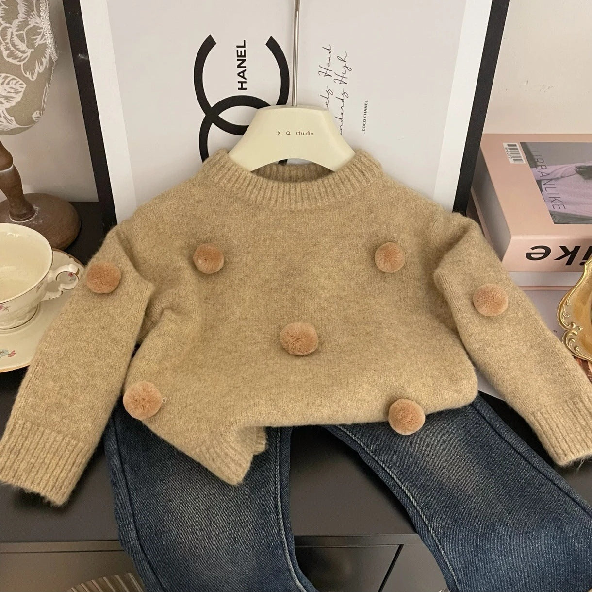Conjunto Infantil Feminino Inverno Pompom