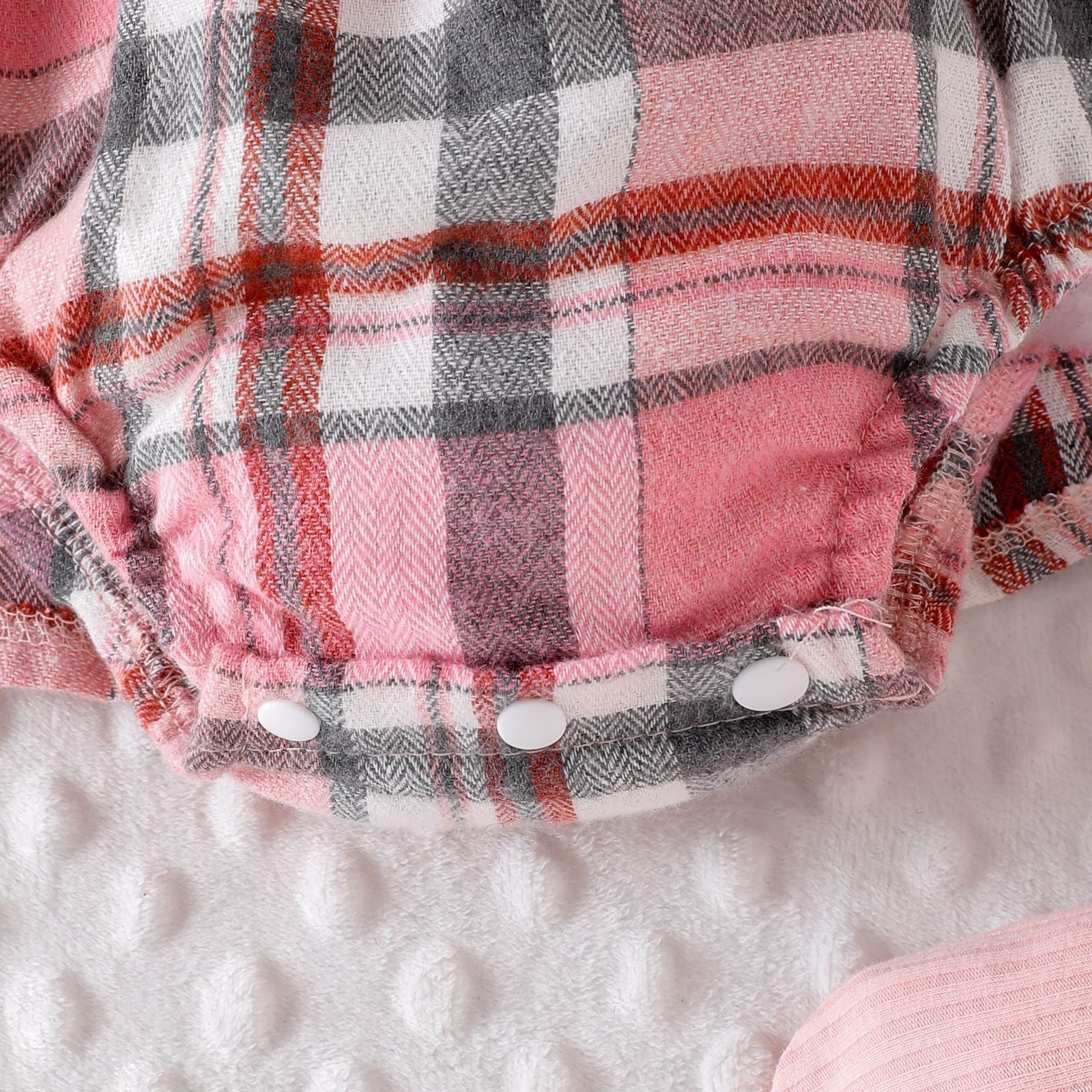 Conjunto Infantil Feminino Botões e Xadrez