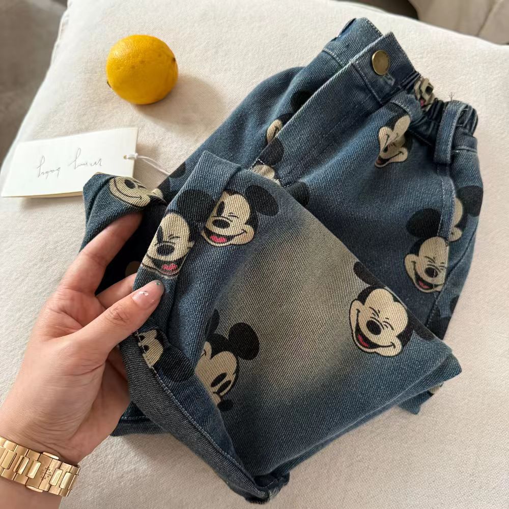 Calça Infantil Jeans Mickey
