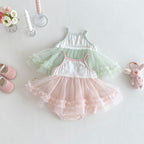 Vestido Infantil Tule Lacinhos
