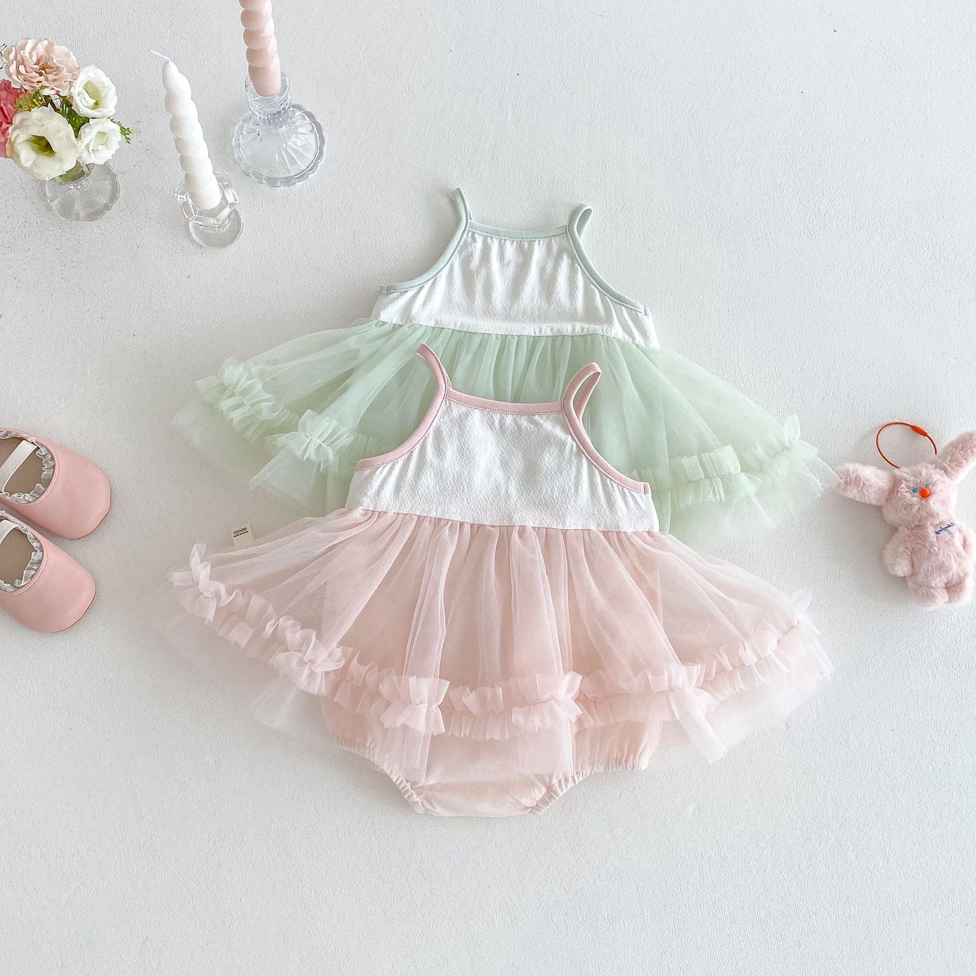 Vestido Infantil Tule Lacinhos