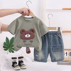 Conjunto Infantil Masculino Ursinho e Jeans