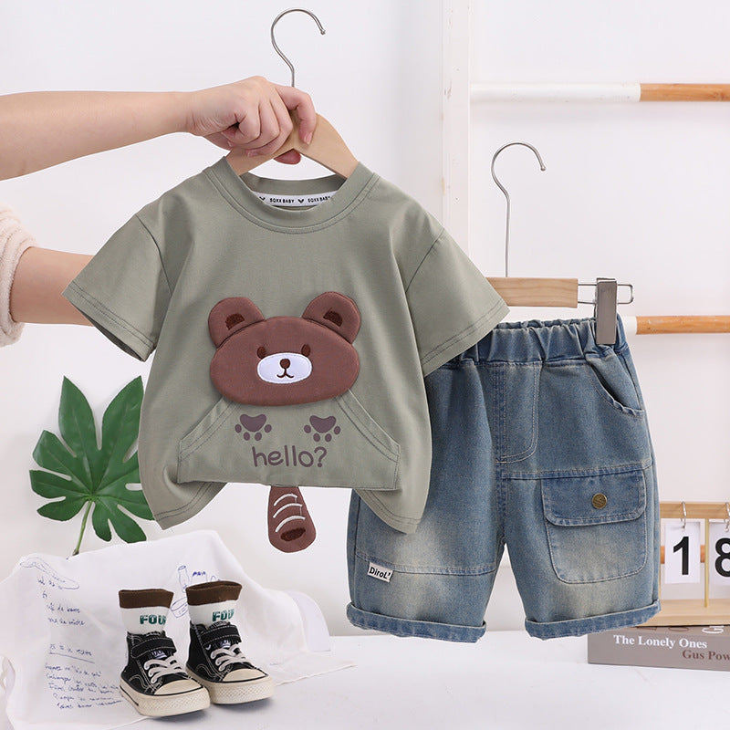 Conjunto Infantil Masculino Ursinho e Jeans