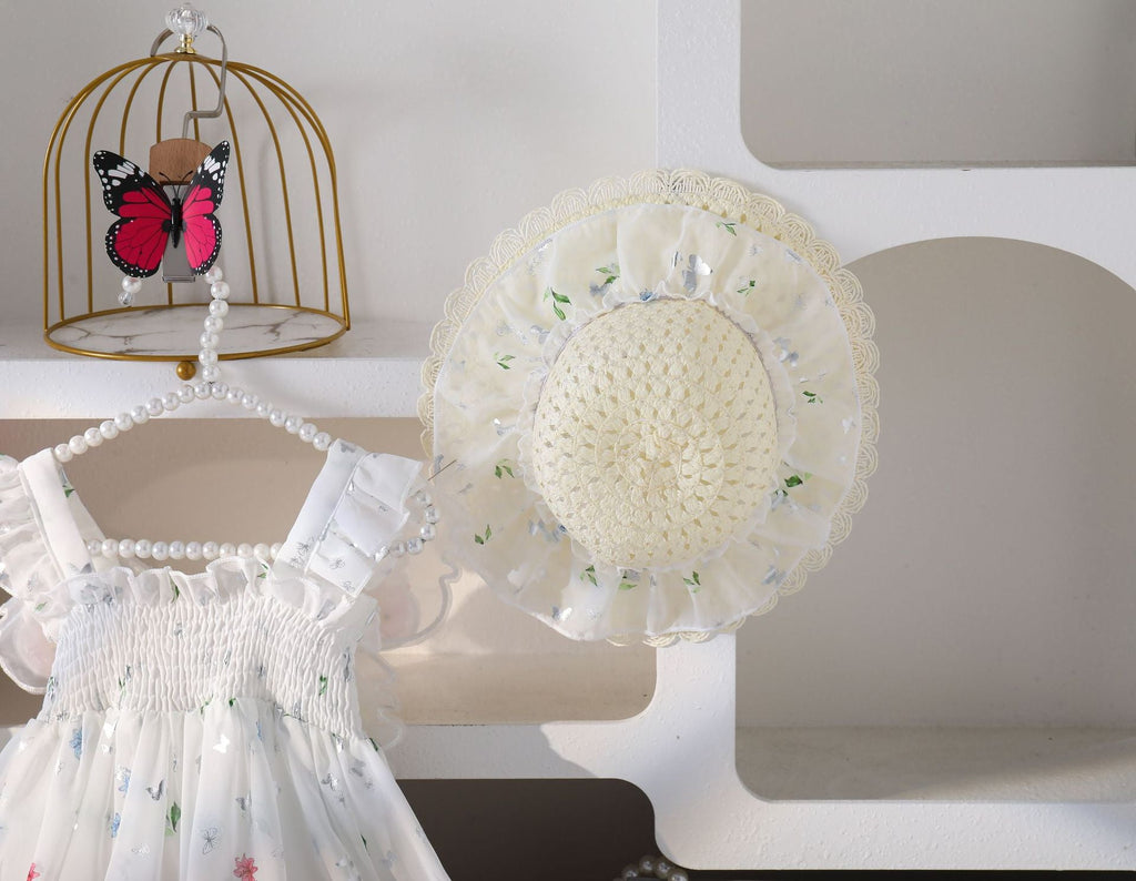 Vestido Infantil Flores com Asas
