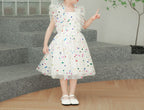 Vestido Infantil de Tule Poá