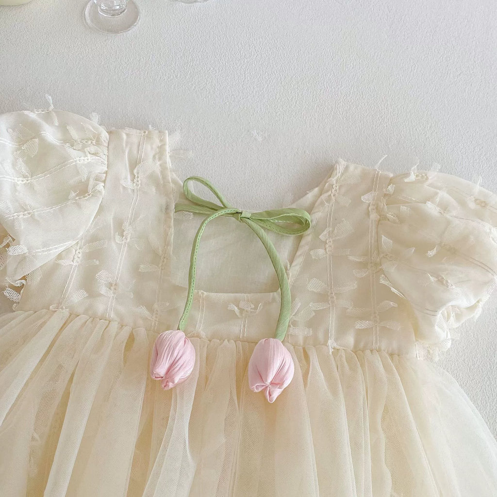 Body Infantil Feminino Lacinho Tulipa