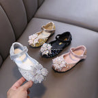 Sapato Infantil Feminino Florzinhas Brilhante
