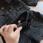 Conjunto Infantil Feminino Preto Lacinhos