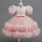 Vestido Infantil Brilhante Bufante