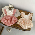 Body Infantil Feminino Florzinhas Camadas
