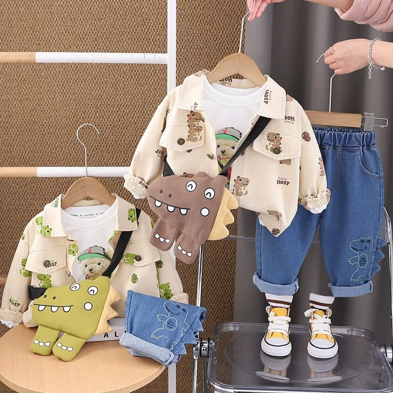 Conjunto Infantil 3 Peças Dinossauro