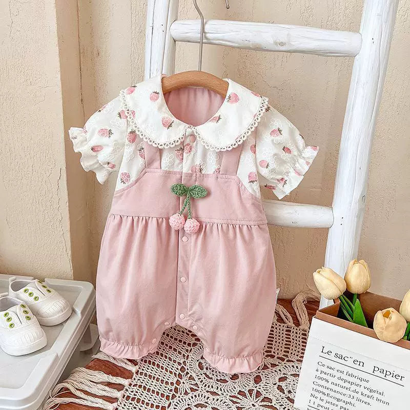Macaquinho Infantil Feminino Moranguinhos