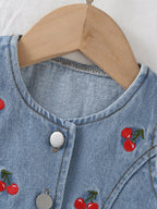Conjunto Infantil Jeans Cerejinhas