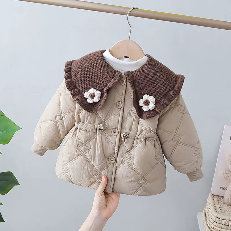 Casaco Infantil Acolchoado Florzinha