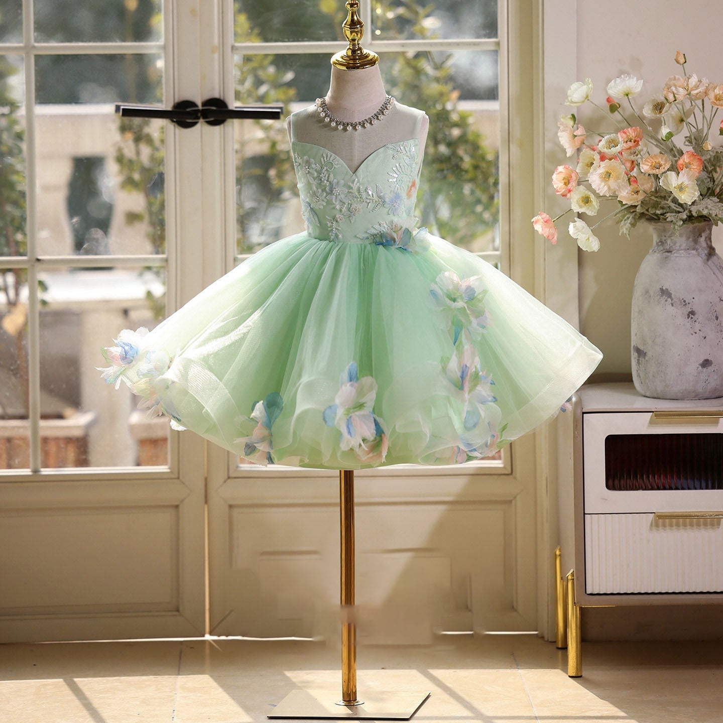 Vestido de Festa Verde Asas