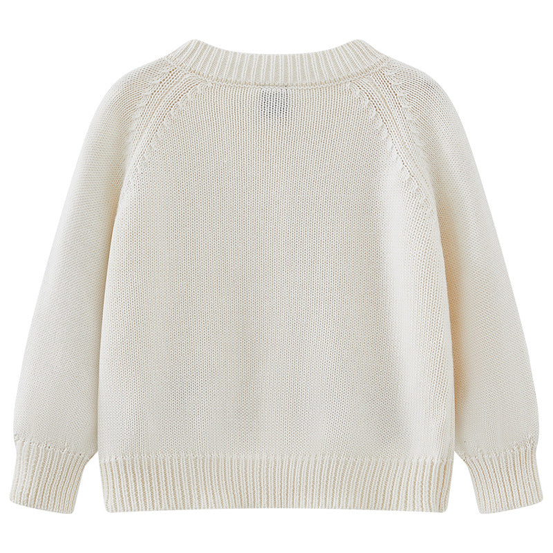 Cardigan Infantil De Tricô Cogumelo