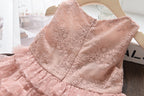 Vestido Infantil Florzinhas Camadas De Tule