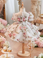 Vestido de Festa Branco Flores