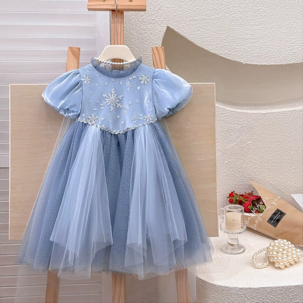Vestido Infantil Azul Princesa