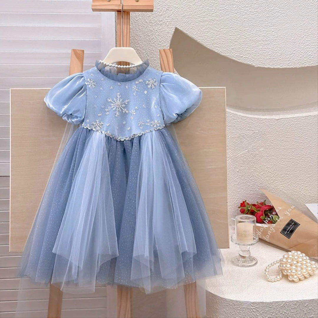 Vestido Infantil Azul Princesa