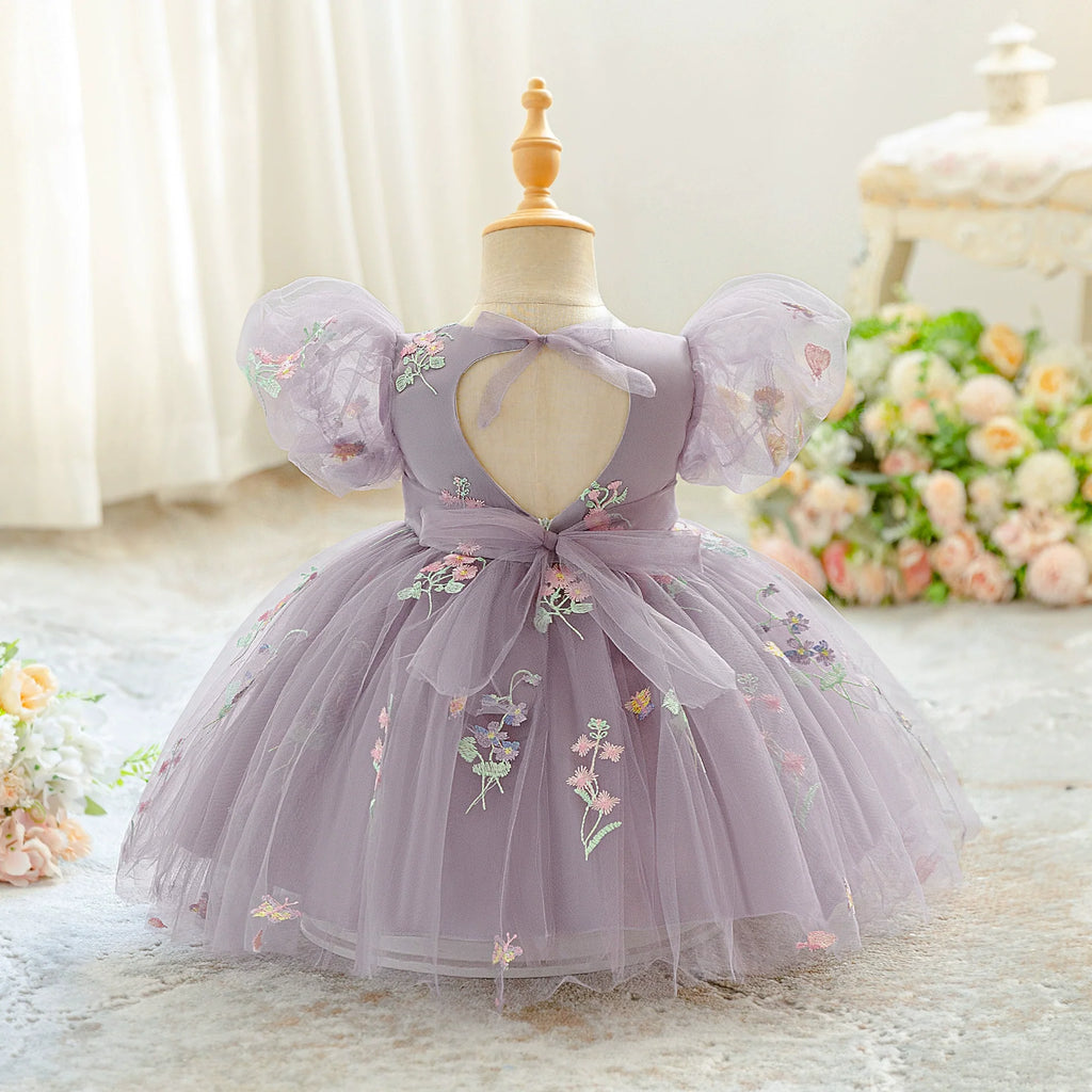Vestido de Festa Tule Floral