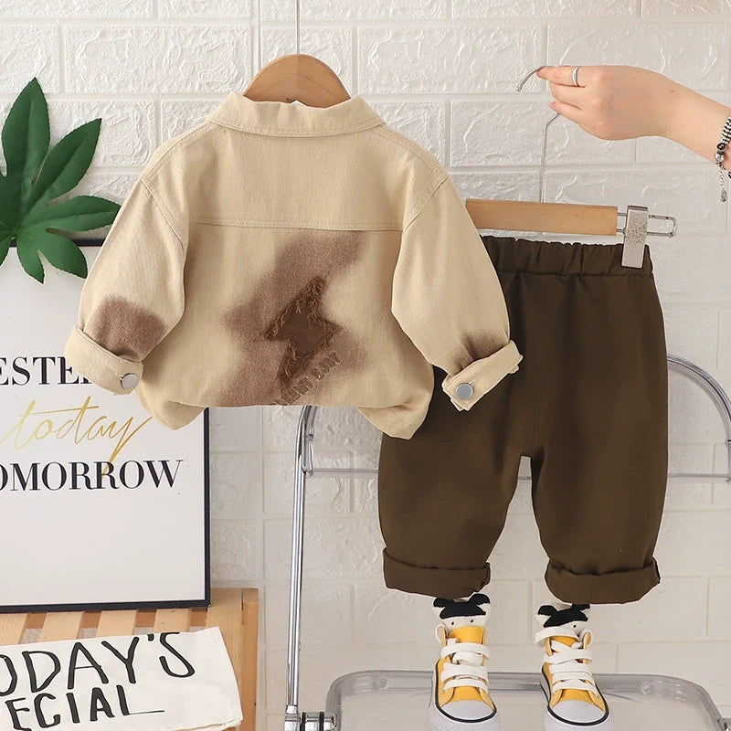 Conjunto Infantil Masculino Jaqueta Botões