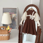 Vestido Infantil Lacinho Mangas Bufante