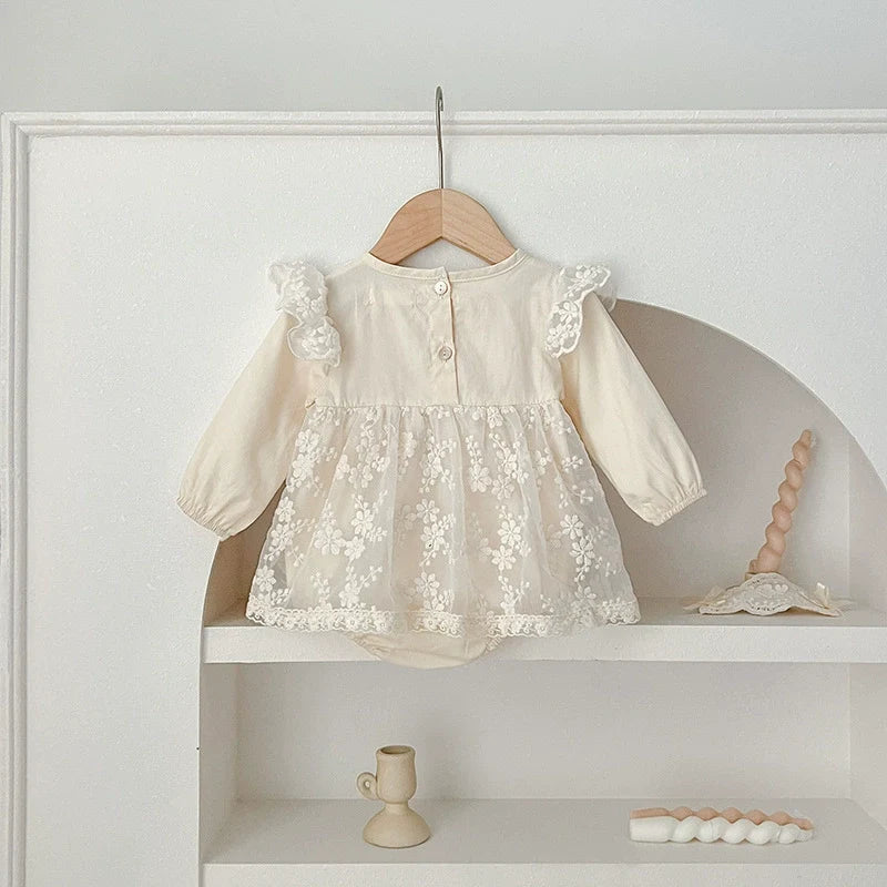 Vestido Infantil Rendado Florzinhas