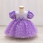 Vestido de Festa Infantil Borboletas e Laço