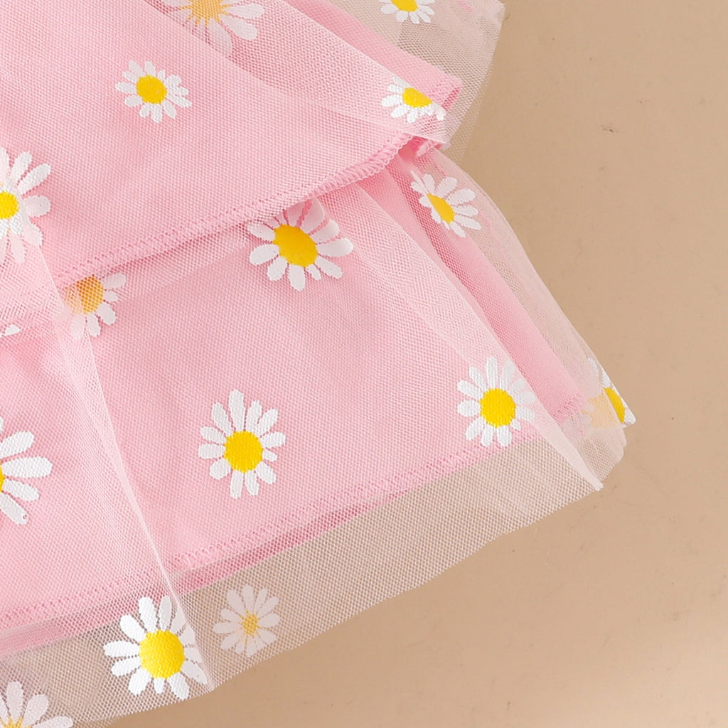 Conjunto Infantil Jardineira Margaridas/ Moranguinhos