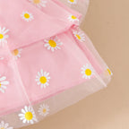 Conjunto Infantil Jardineira Margaridas/ Moranguinhos
