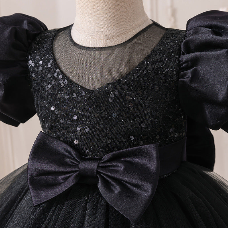 Vestido Infantil Preto Tule