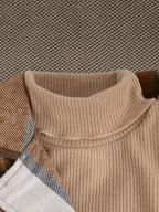 Conjunto Infantil Inverno Caqui e Xadrez