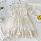 Vestido Infantil Rendado Floral