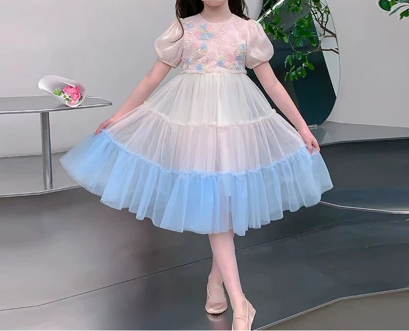 Vestido de Festa Infantil Barra de Tule