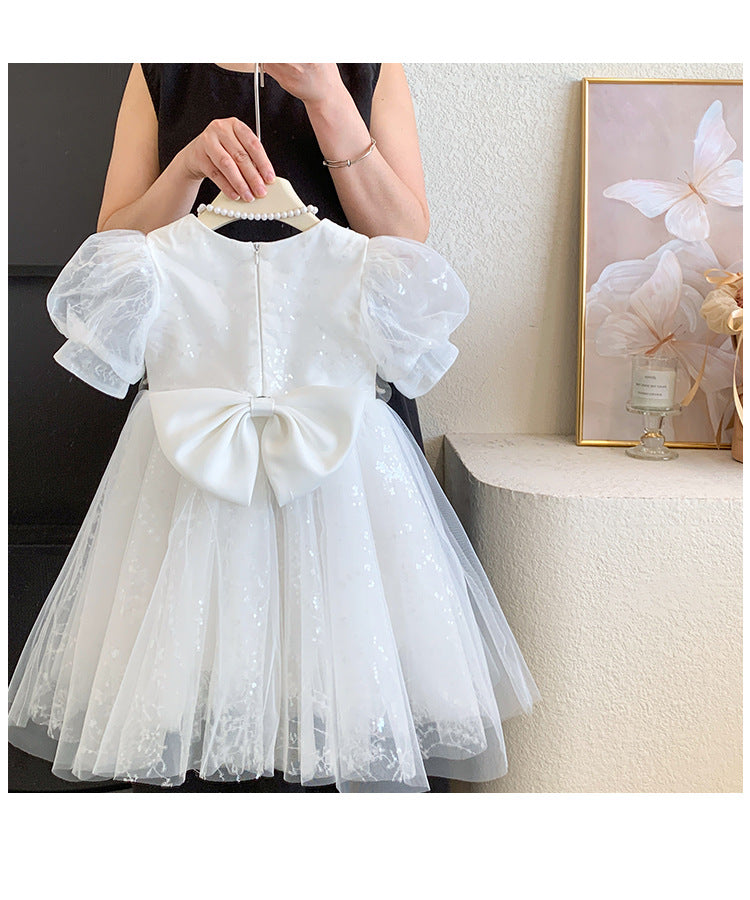 Vestido De Festa Tule com Brilhantes
