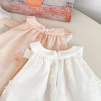 Vestido Infantil de Tule Florzinhas