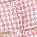 Conjunto Infantil Feminino Tweed Rosa