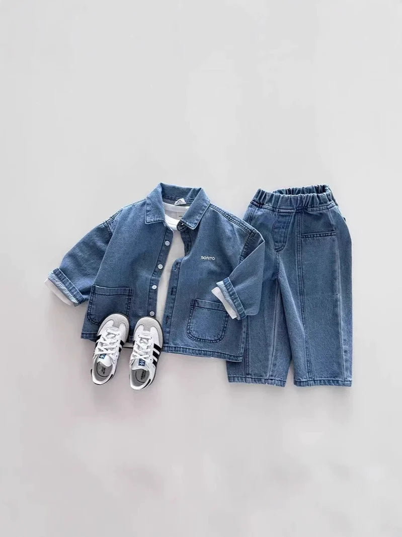 Conjunto Infantil Jeans Bolsinhos