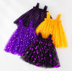 Vestido Infantil de Tule Hallowen