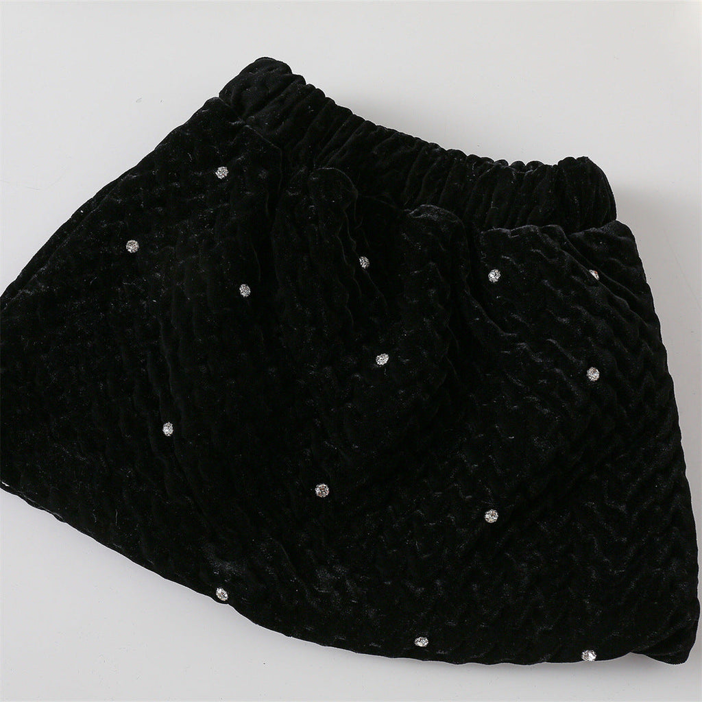 Conjunto Infantil Feminino Preto Pérolas