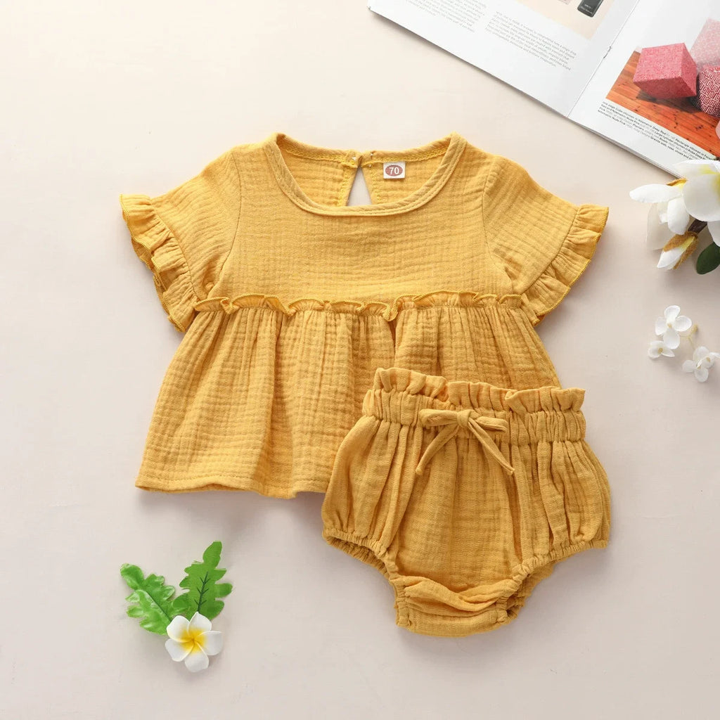 Conjunto Infantil Feminino Verão Lacinho