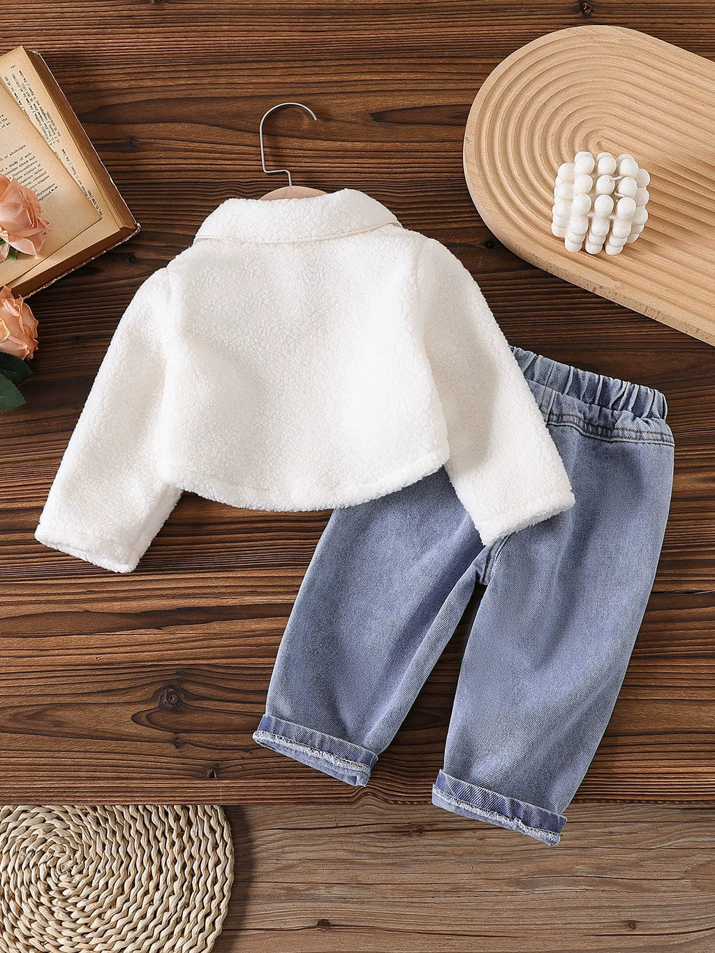 Conjunto Infantil Feminino Florzinhas e Jeans