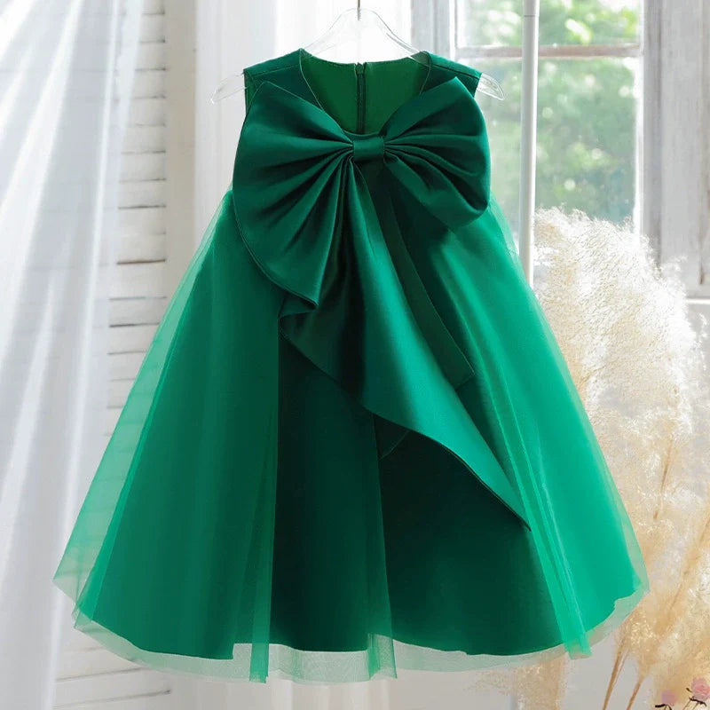 Vestido Infantil Elegante Laço