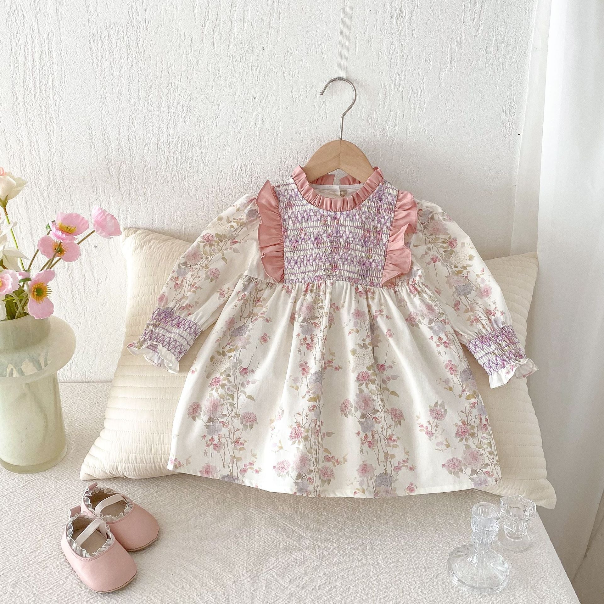 Vestido Infantil Rosa Florzinhas