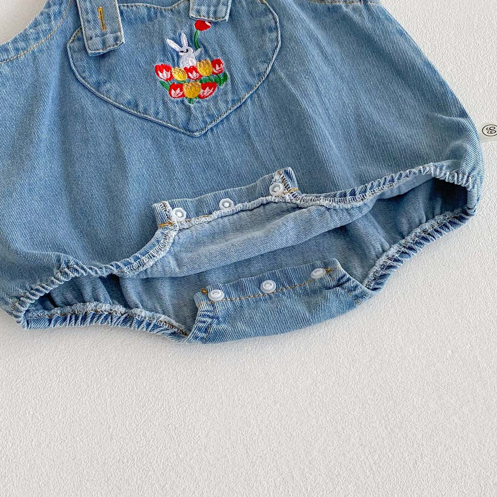 Jardineira Infantil Jeans + Chapéu